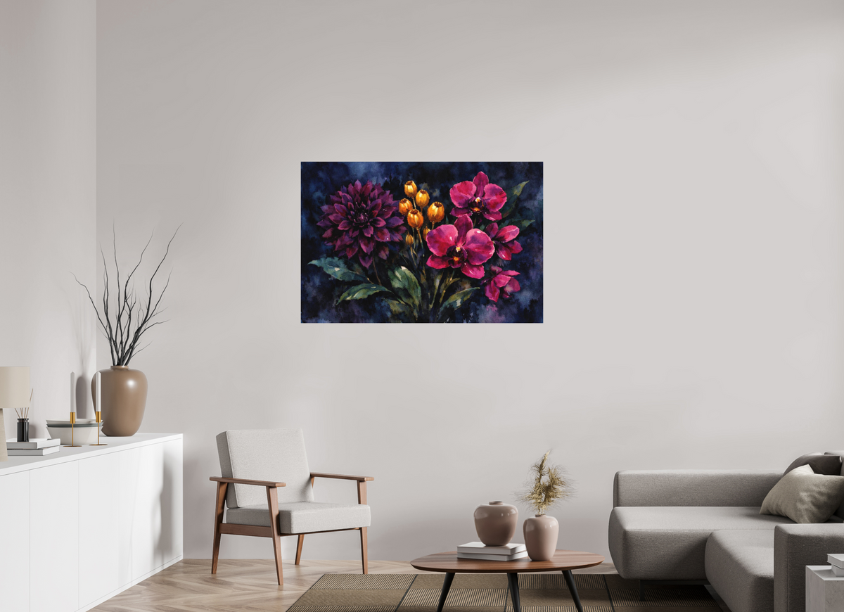 120 x 80 cm, Glicée Print on Hahnemühle German Etching nocturnal jewel