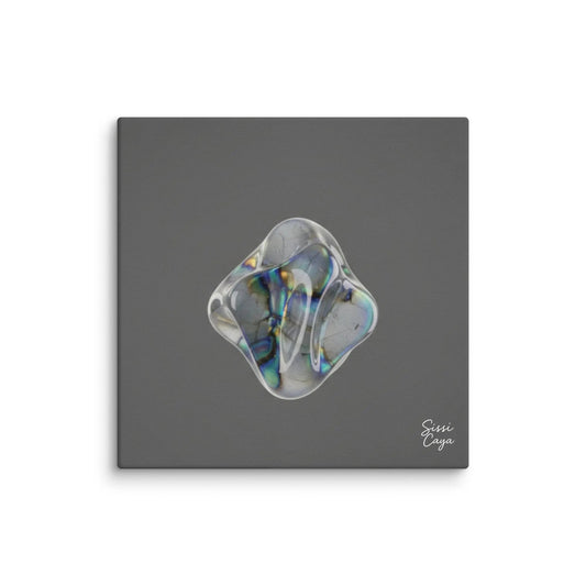 Energize — Labradorite limited edition canvas. Abstract art in blue and iridescent tones representing transformation and awakening. Sensorial Atelier Limites Edtions.