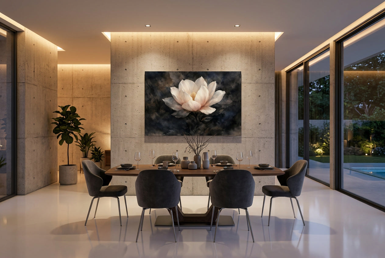 Ghost magnolia in a luxuy dining room