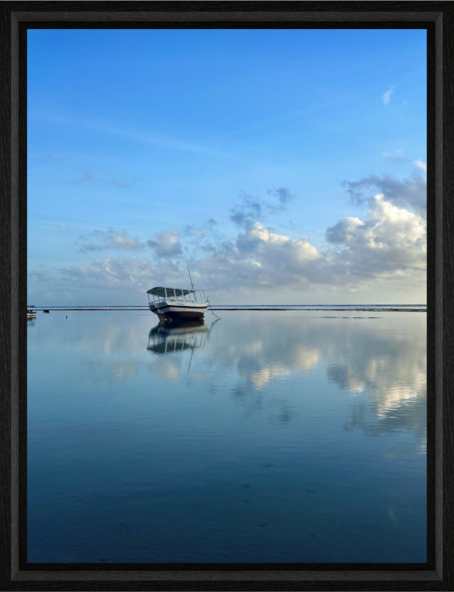 Still water reflecting sky in Patachocas Bahia Brazil - fine art photography by Sensorial Atelier