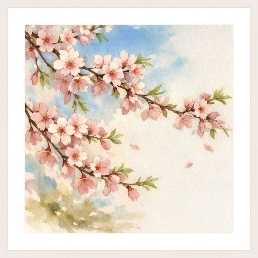 Main image almond blossom watercolour