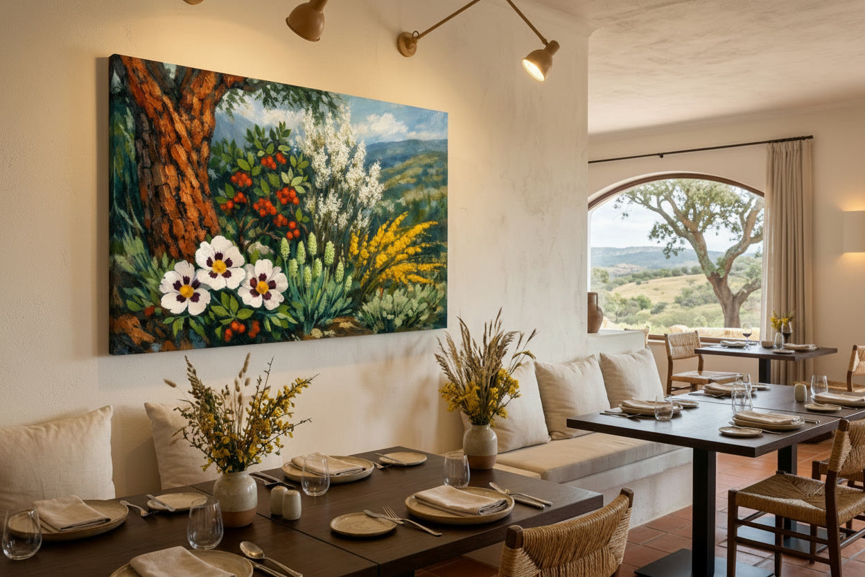 monchique displayed in interior algarve restaurant resort
