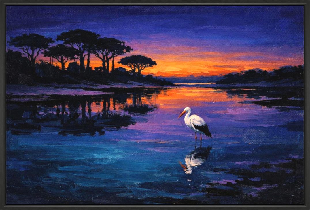 Main image Nocturnal Estuary the esturay of comporta at night Contemporary art by Sensorial Atelier, Comporta Collection