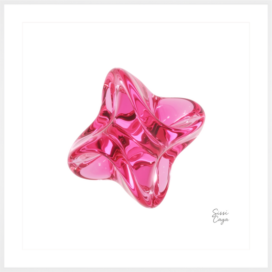 Rose Quartz the energy of love in fine art prin with swap frame for collectors Sissi Caya Limited Edition
