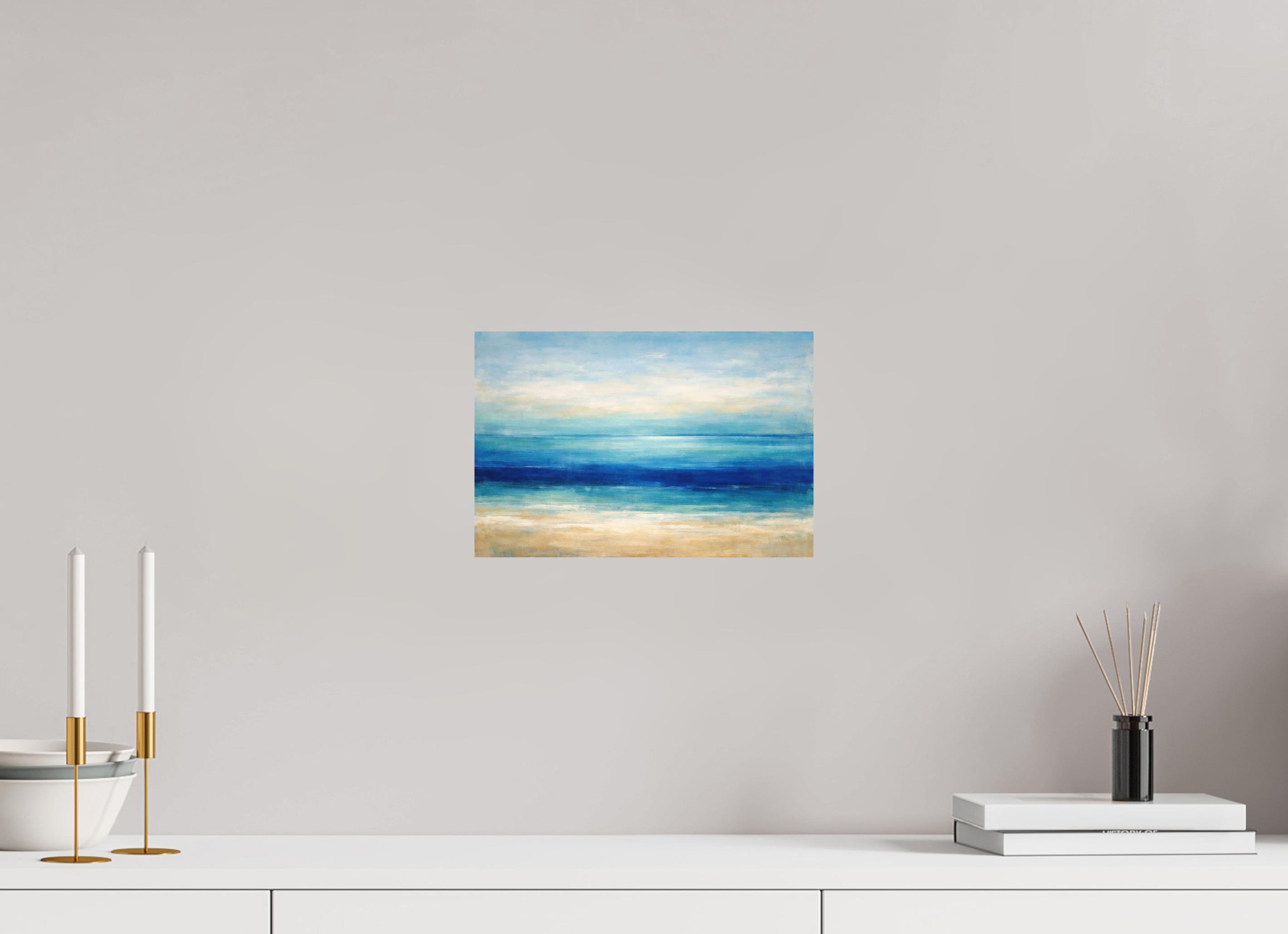 30 x 20 cm, Glicée Print on Hahnemühle German Etching deep blue shore