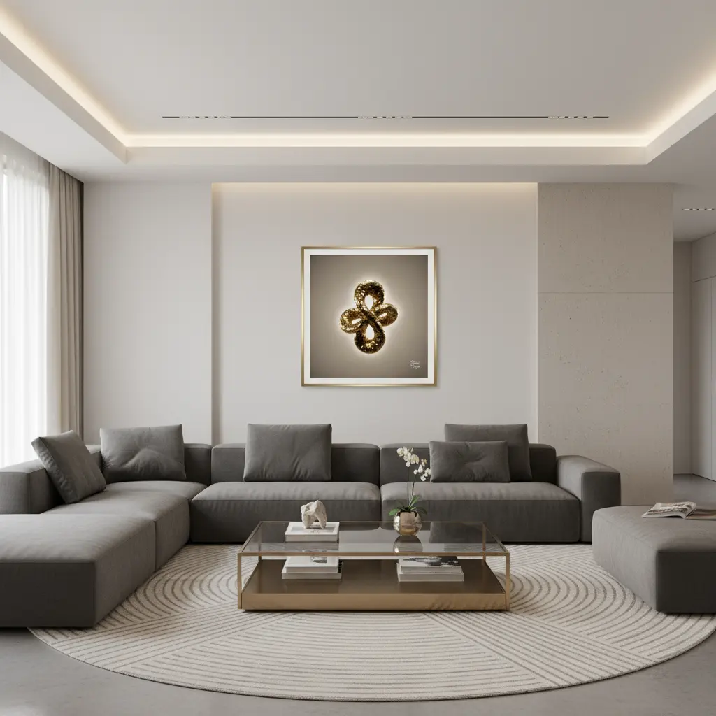 Pyrite I – The Energy of Empowered Prosperity | Framed Canvas Art Wall | Limited Edition