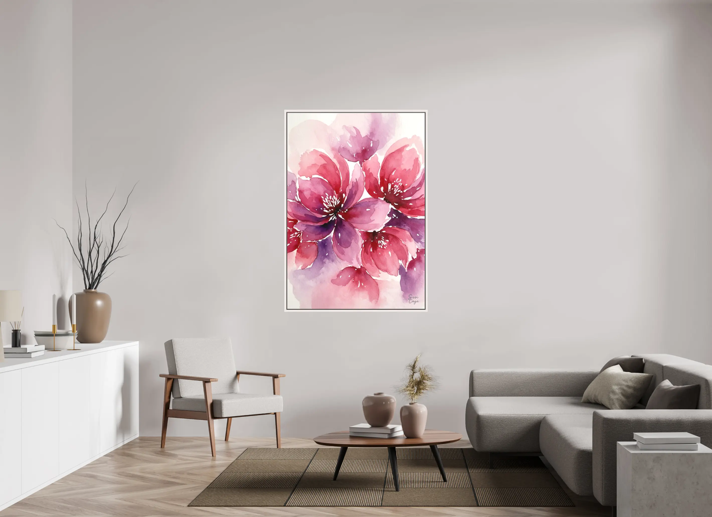 100 x 142.9 cm, Canvas inner peace Pink