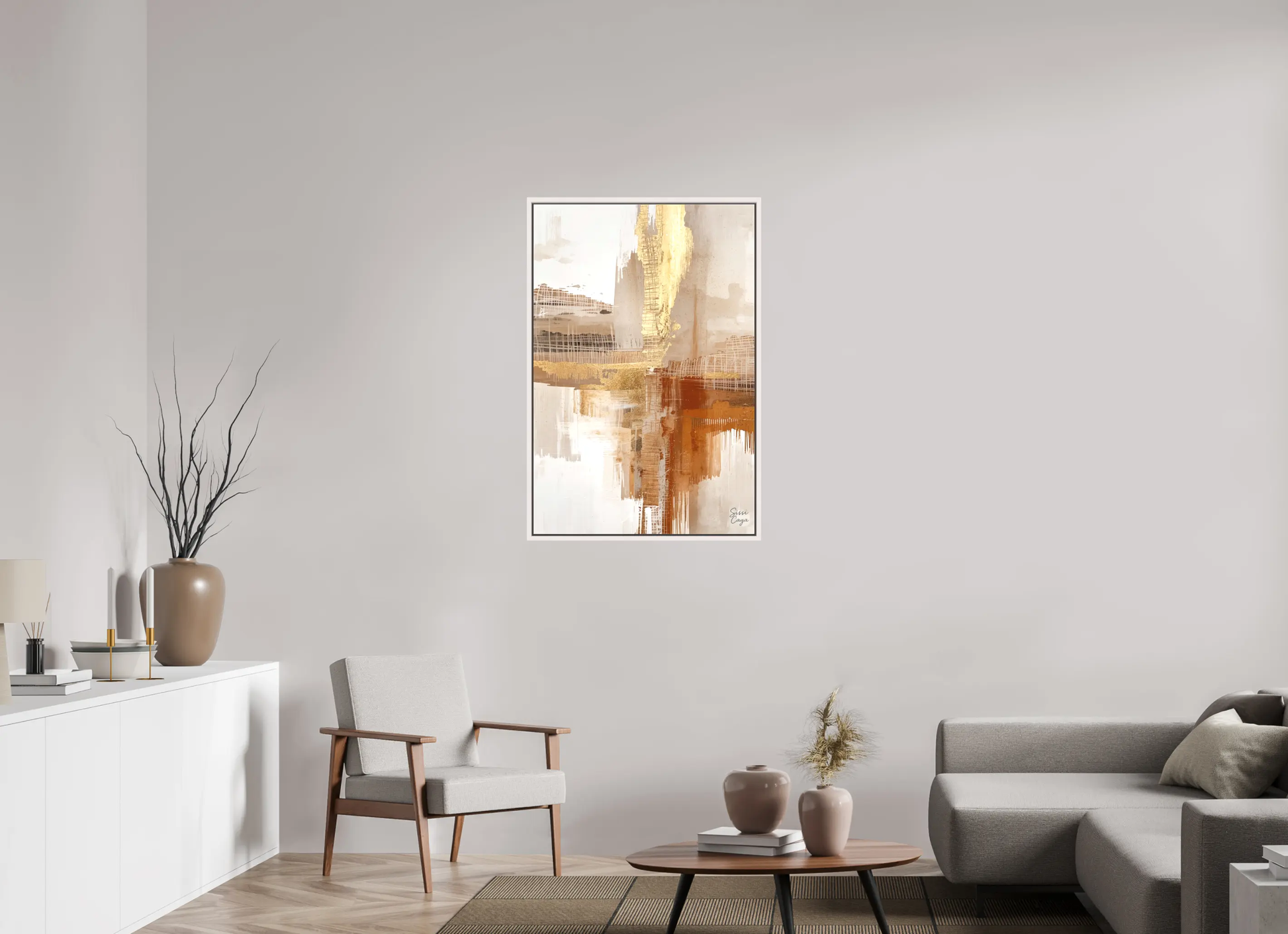 70 x 105 cm, Canvas inner peace br white