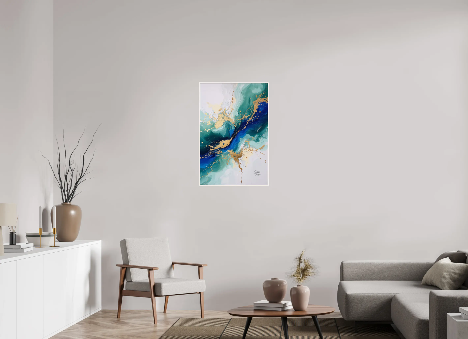 60 x 90 cm, Moldura diferente para feel Prosperity