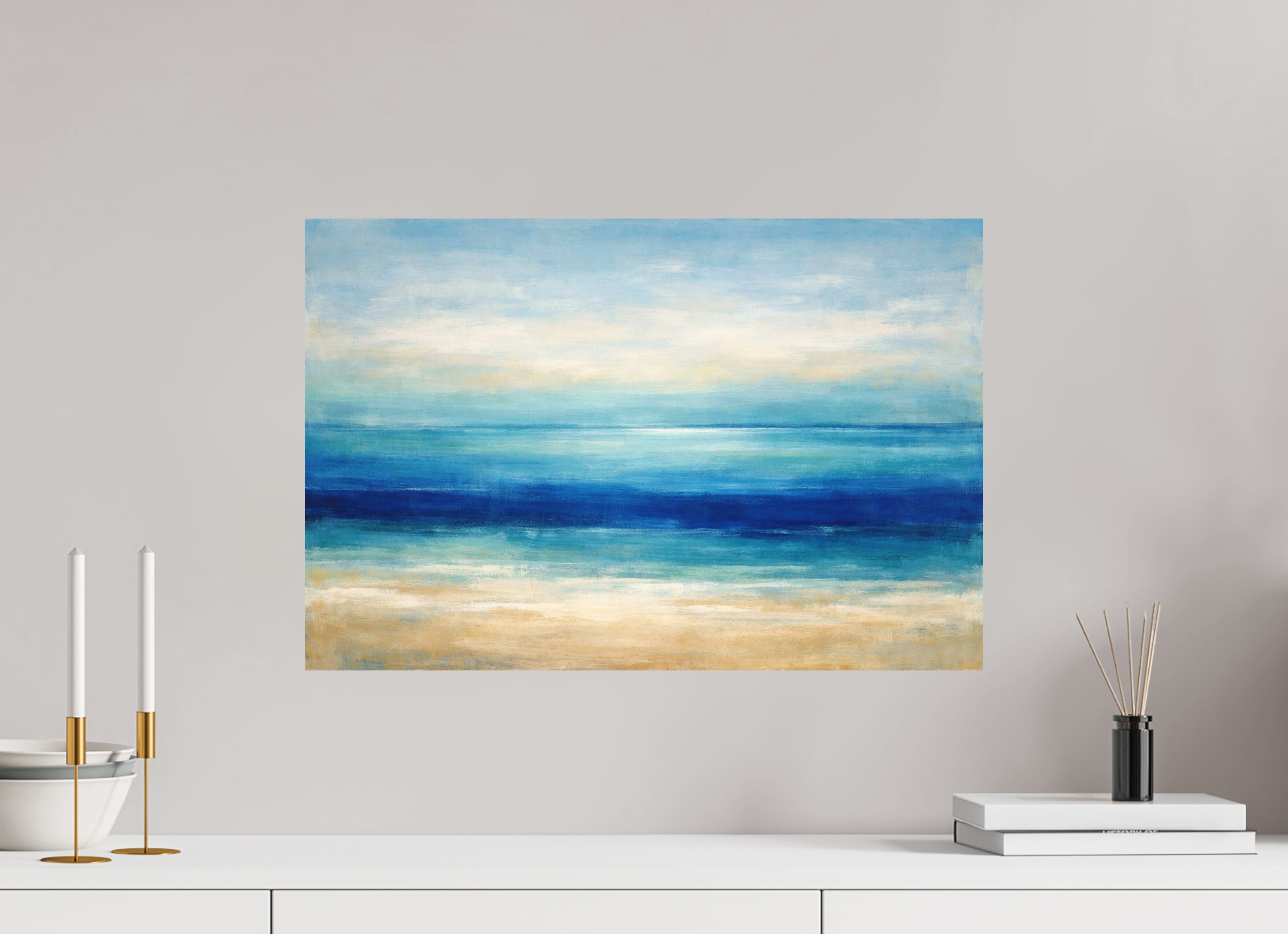 60 x 40 cm, Glicée Print on Hahnemühle German Etching deep blue shore