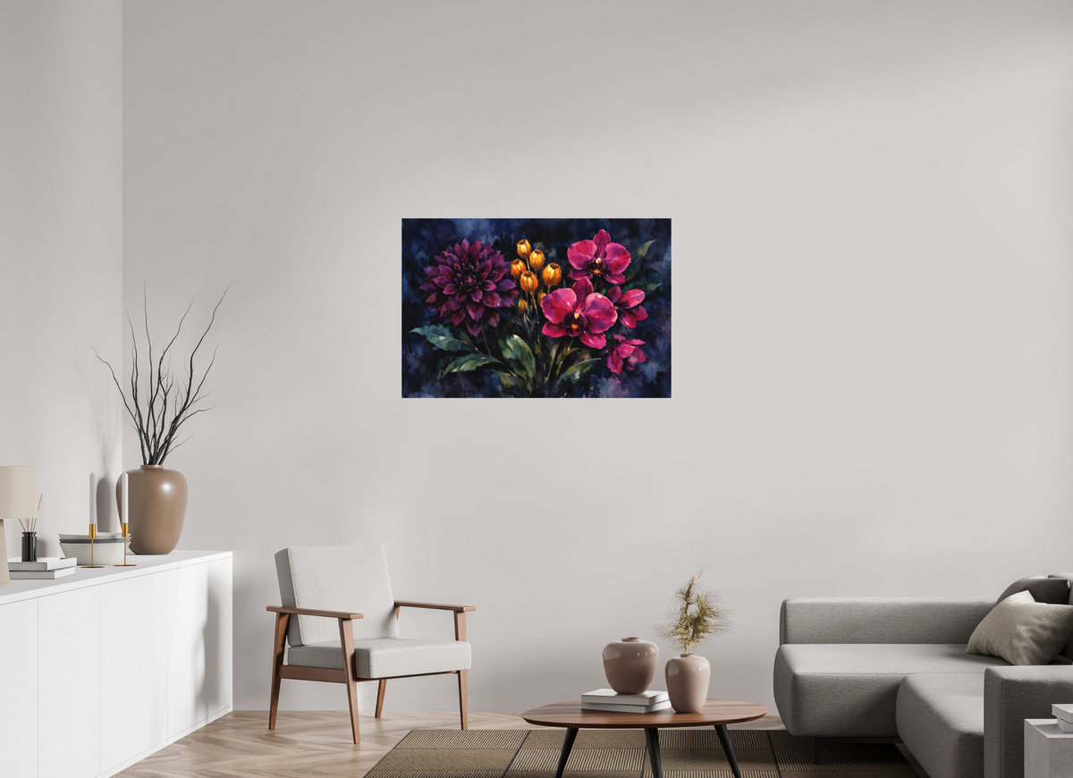 105 x 70 cm, Glicée Print on Hahnemühle German Etching nocturnal jewel