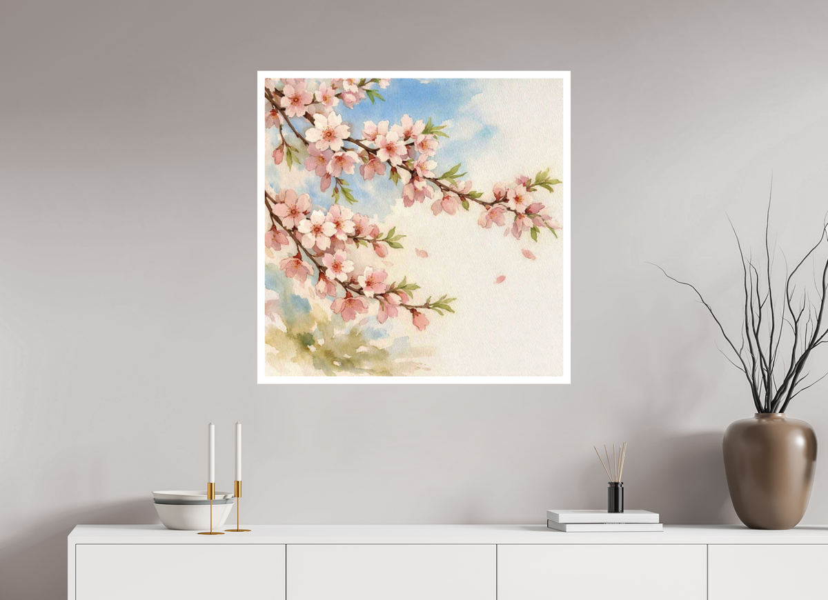 80 x 80 cm, Canson Arches Aquarelle almond blossom watercolour