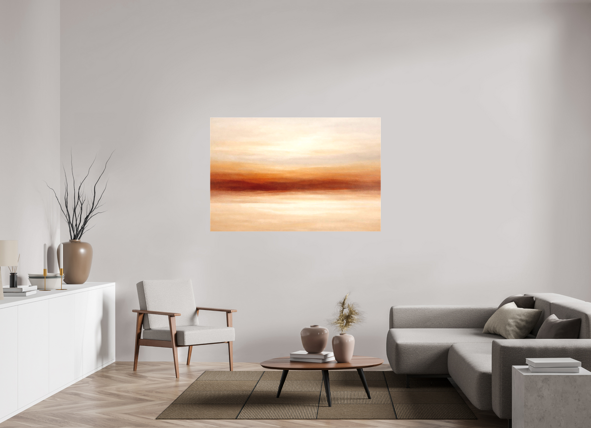 150 x 100 cm, Matte Canvas on Stretcher Frame ochre stratum