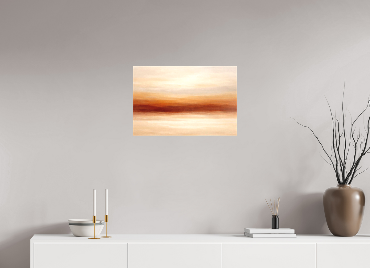 60 x 40 cm, Matte Canvas on Stretcher Frame ochre stratum
