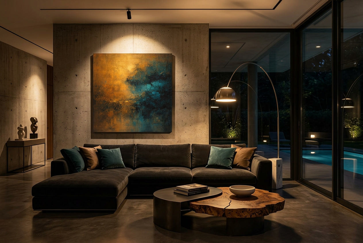 copper veil displayed in a luxury interior setting — Abstract Collection by Sensorial Atelier