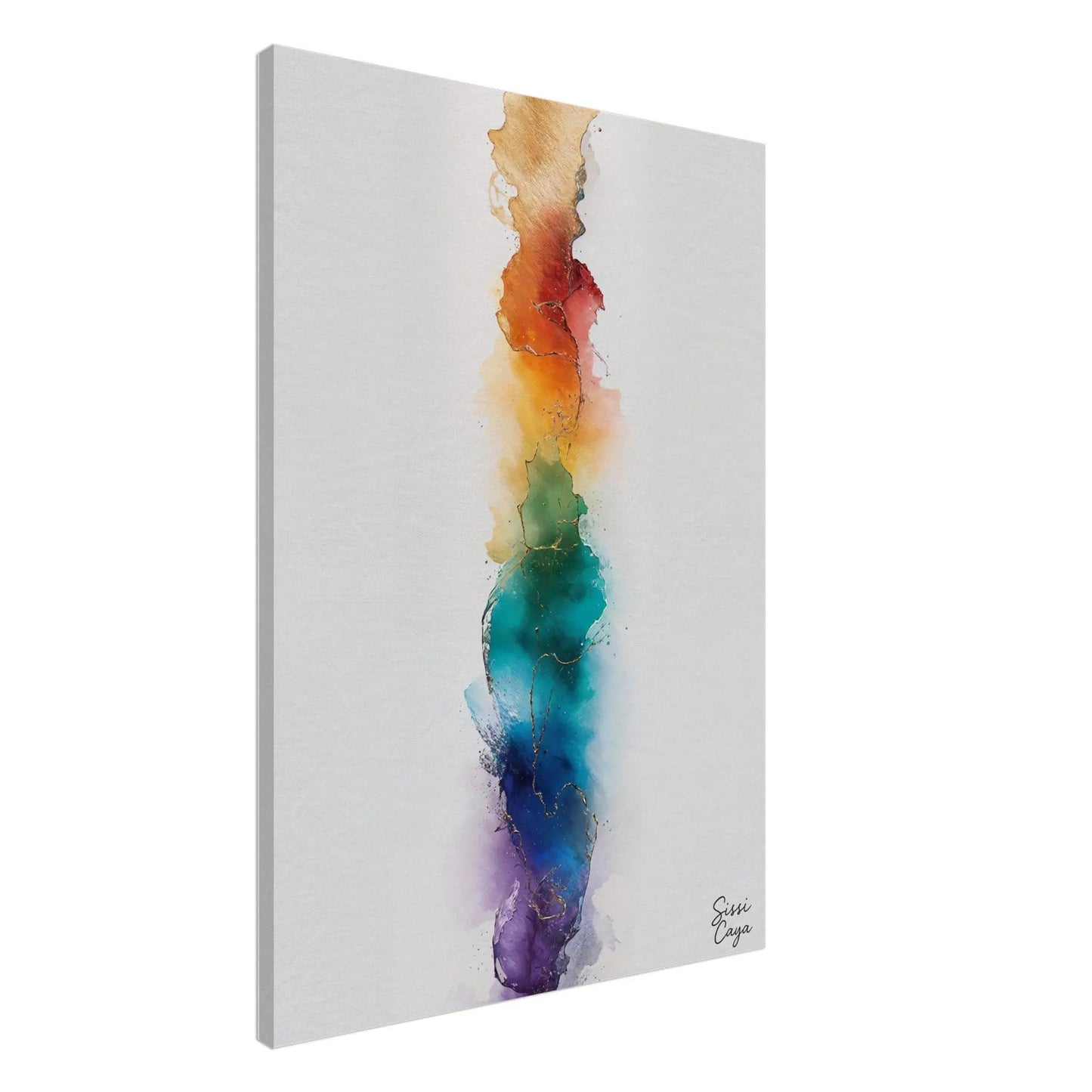 Chackras colours alignment abstract wall art by Sissi Caya sensorial Art