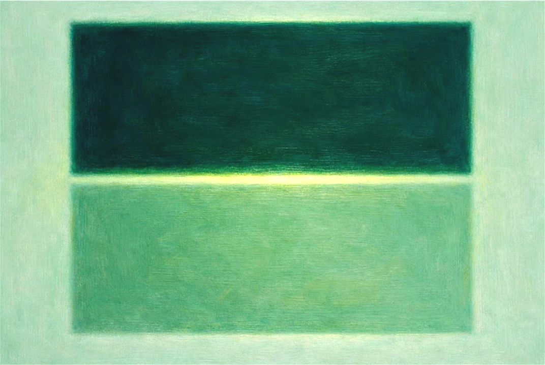 Mint Panoramic A study in green that moves from darkness to light within a single cool breath. Colour Fiels By Sensorial Atelier