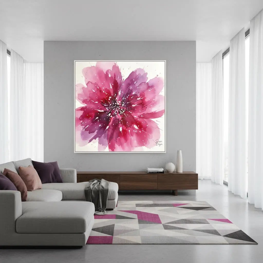 Pink Whisper | Premium Framed Canvas Wall Art | Limited Edition Sensorial Atelier