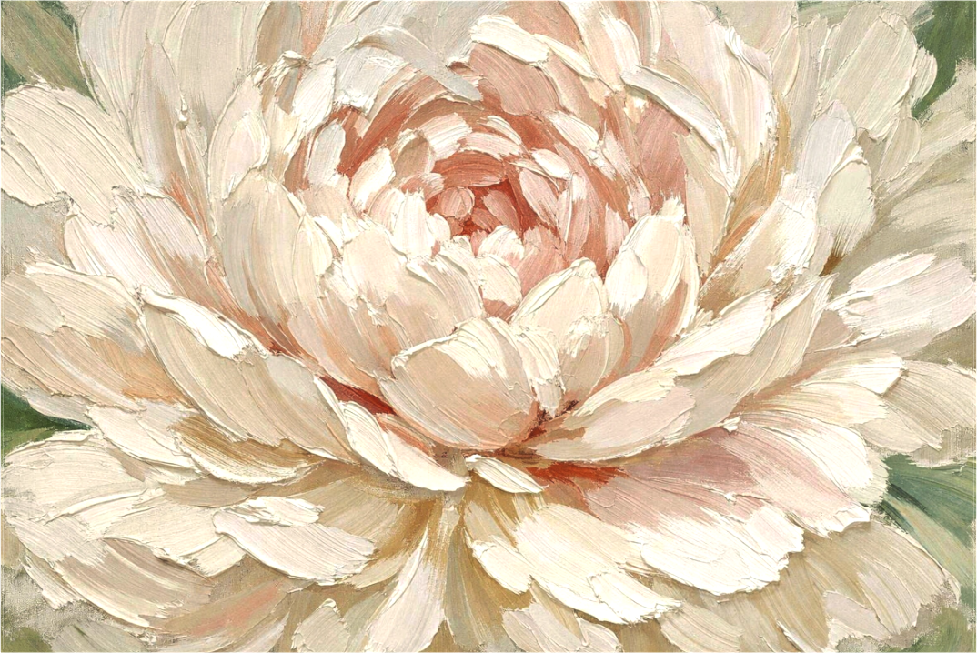 Main image Peonia Alba A single enormous white peony in luminous close-upby Sensorial Atelier