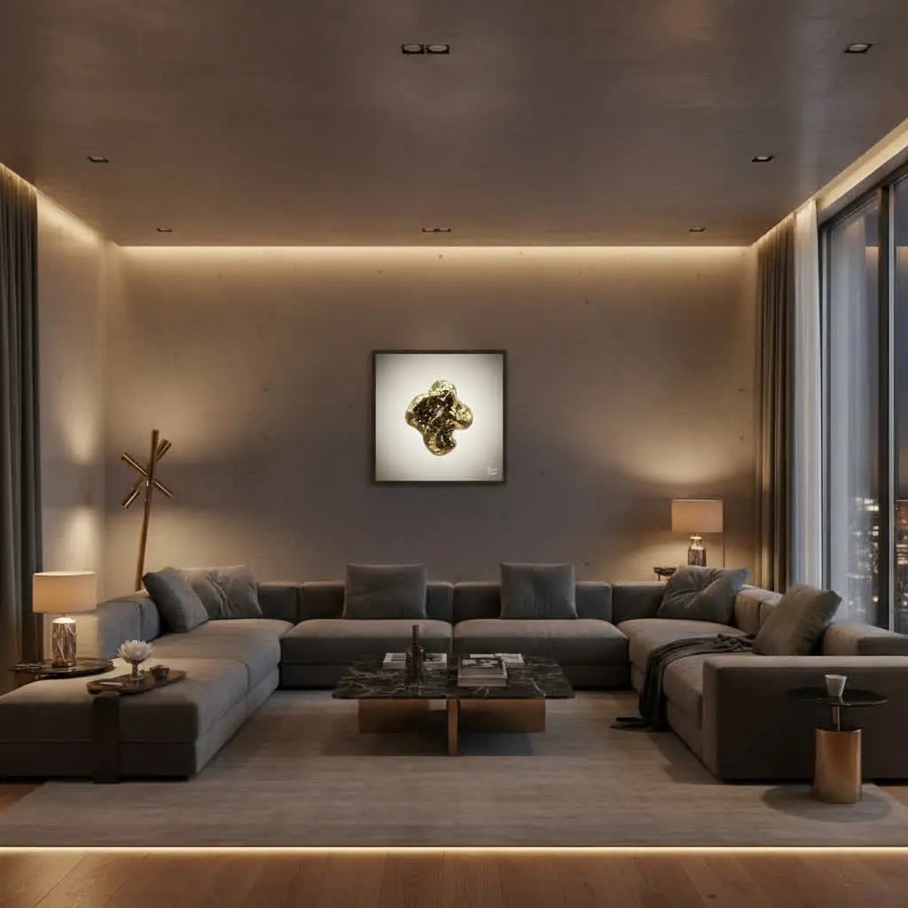 Pyrite Crystal Fine Art Print | Canvas Framed |  Collector’s Edition Sensorial Atelier