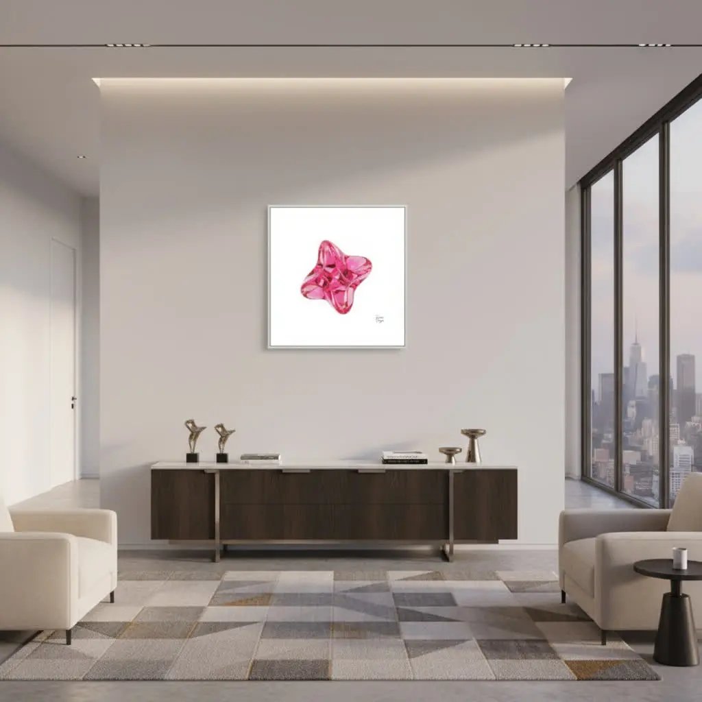 Rose Quartz Energy Fine Art | Collectible Print | Easy-Swap Frame Sensorial Atelier