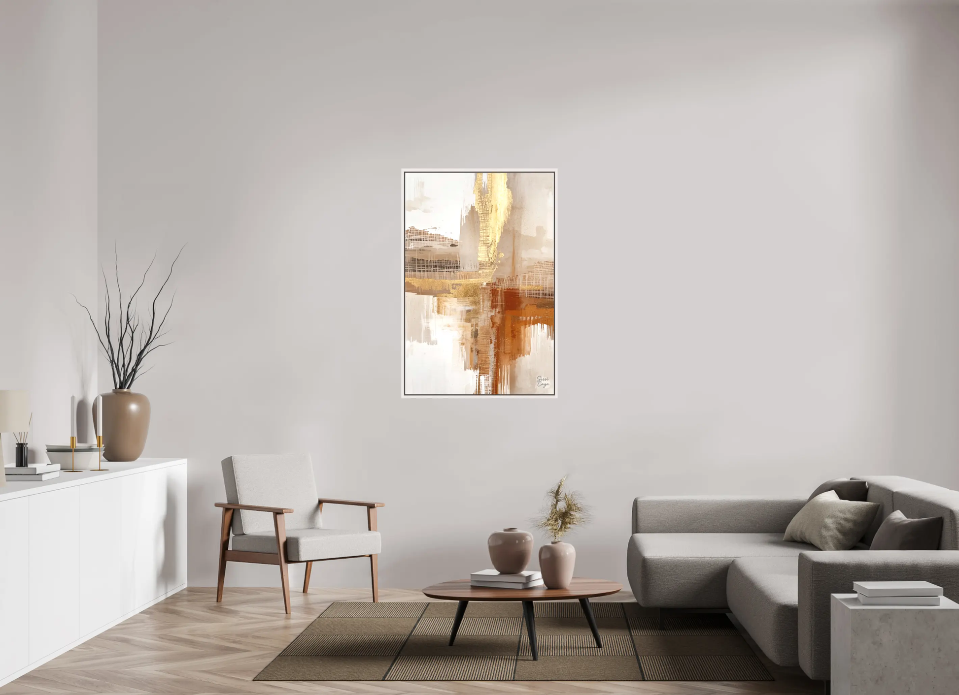 80 x 120 cm, Canvas inner peace br white